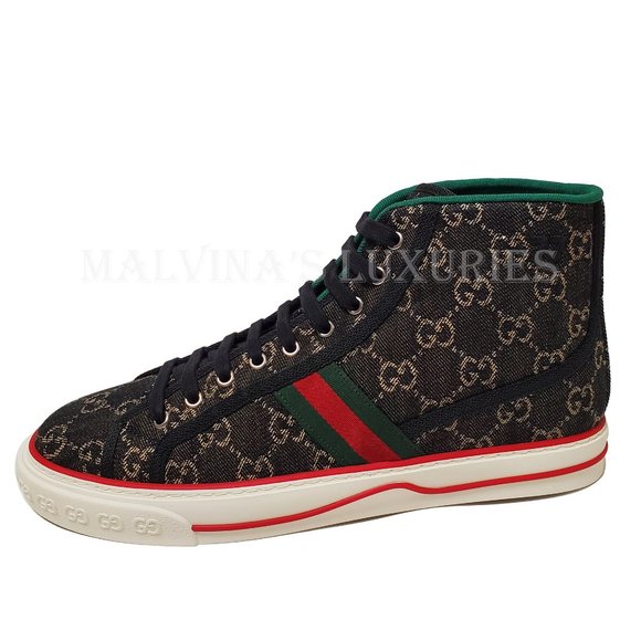 GUCCI MENS SNEAKERS TENNIS 1977 GG SUPREME CANVAS SHOES sz 10 10.5 US - Picture 4 of 16